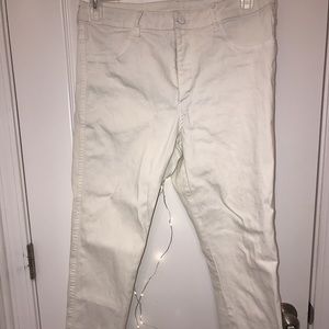Cream/White Skinny Jeans
